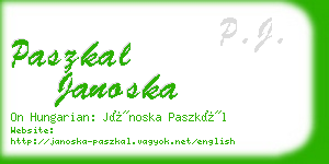 paszkal janoska business card